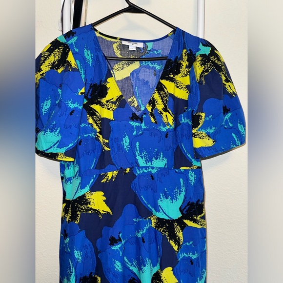 Christopher John Rogers x Target Floral Puff Sleeve Tiered Dress Blue - Picture 4 of 9